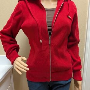Liz Claiborne Red Women's Sweater Cardigan